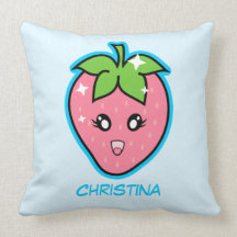 Cute Strawberry Throw Pillow