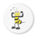 Cute Strong Bee Cartoon Custom Shirt magnets