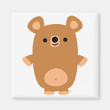 Cute Strong Cartoon Bear magnet