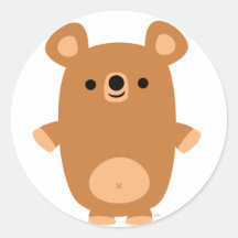 Cute Strong Cartoon Bear sticker