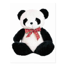 Cute Stuffed Panda Post Card