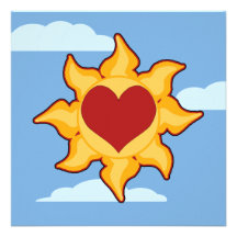 Cute Sun & Heart Invitations