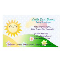 Cute sun kawaii cartoon business cards