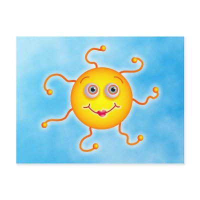 Cute Sun Post Card by prawny