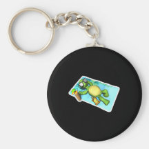 cute sun tanning turtle key chains