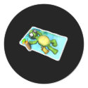 cute sun tanning turtle stickers