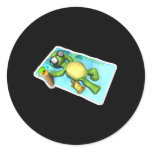 cute sun tanning turtle stickers
