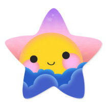 Cute Sunrise Sunset Star Stickers