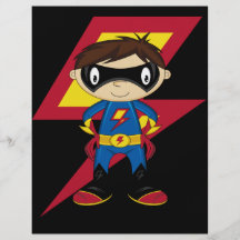 Cute Superhero Boy Custom Flyer