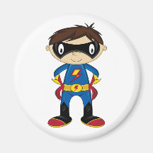 Cute Superhero Boy Fridge Magnets