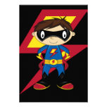 Cute Superhero Boy Invites