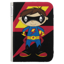 Cute Superhero Boy Kindle Cases