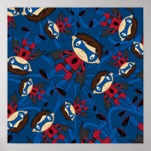 Cute Superhero Boy Pattern Print