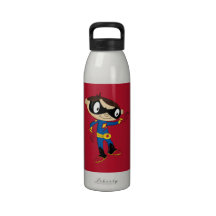 Cute Superhero Boy Reusable Water Bottle