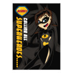 Cute Superhero Girl Party Invite