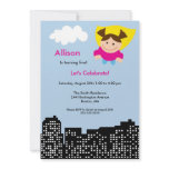 CUTE Superhero Girls Birthday Party Invitation