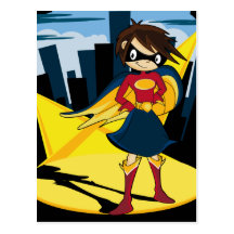 Cute Superhero Postcard