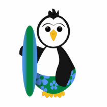 Cute Surfer Penguin