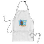 cute surfer teddy bear aprons