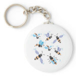 cute swarm of bees keychains