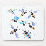 cute swarm of bees mousepads