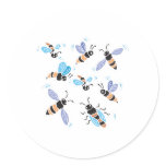 cute swarm of bees stickers