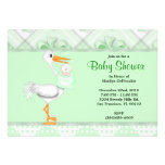 CUTE Sweet Green Baby Shower Custom Invitation