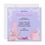 CUTE Sweet Spa Bath Massage and Beauty Party Invit invitations