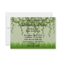 CUTE Sweet Vines Jungle Birthday Custom Invite