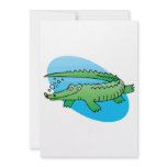 cute swimming alligator invitations
