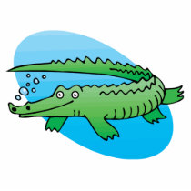 cute swimming alligator cut outs