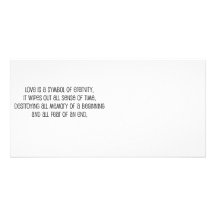 Cute, "Symbol of eternity" Marriage quote Personalised Photo Card