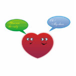cute talking conversation heart photo sculptures