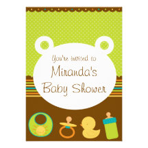 Cute Teddy Bear Baby Shower Invitations