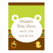 Cute Teddy Bear Baby Shower Postcard