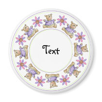 Cute teddy design border fridge magnets