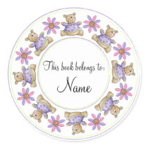 Cute teddy design border stickers