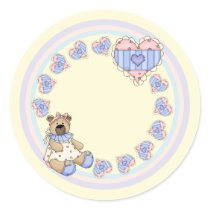 Cute teddy with hearts sticker