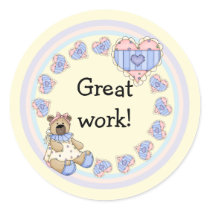 Cute teddy with hearts sticker