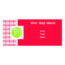 Cute Tennis Ball Personalised Rack Card