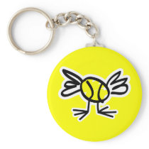 Cute tennis chick keychain gift
