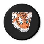 cute tiger cub with blue eyes refrigerator magnet