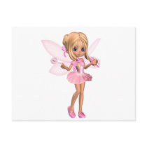 Cute Toon Ballerina Fairy in Pink - standing