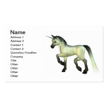 Cute Toon Unicorn Business Card Template