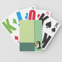 Cute Toucan Green Cards Bicycle Poker Deck