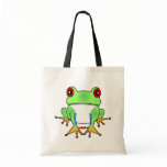Cute Tree Frog Cartoon Tote Bag