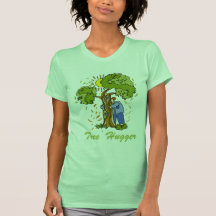 Cute Tree Hugger Design T Shirts