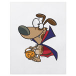 cute trick or treat vampire puppy dog cartoon flyers