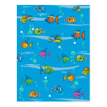 Cute Tropical Fish Postcard