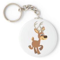 Cute Trotting Cartoon Deer Keychain